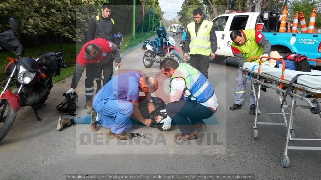 Motociclista resulta herido en un accidente en la Ruta 26