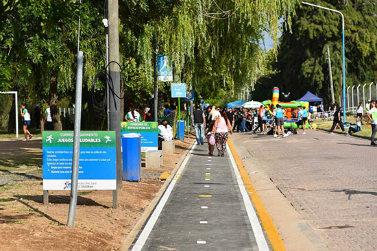 Espacio público saludable: inauguran un corredor aeróbico en la calle Sarmiento