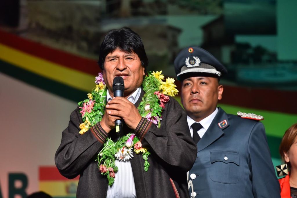 El presidente Evo Morales visitó Escobar y fue declarado huésped de honor