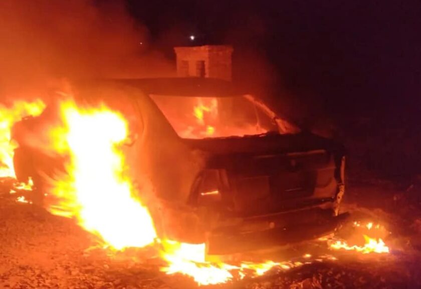 Se incendió un auto en Matheu